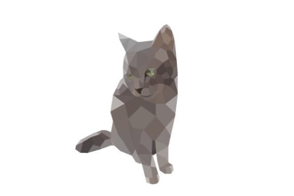 Download Realistic Cat Polygon Art - Polygon Collection