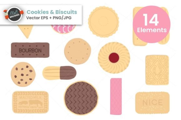Download Cookies and Biscuit Vectors - Vectors Collection