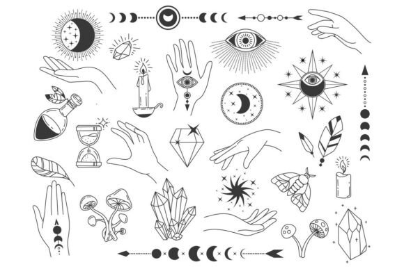 Download Boho Mystic Elements. Witch Magic - Element Collection