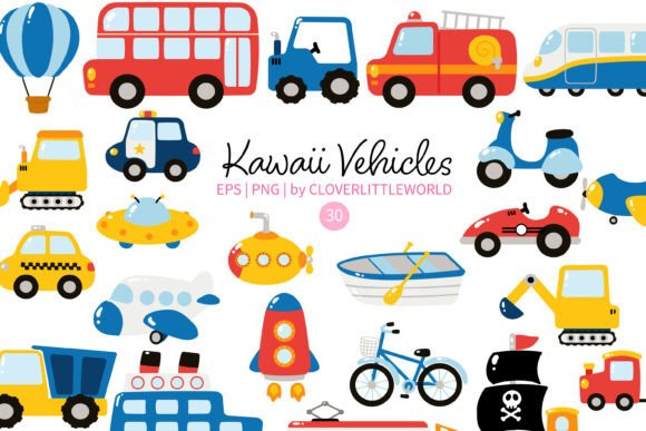 Download Cute Whimsical Vehicle Hand Drawn - Hand Collection