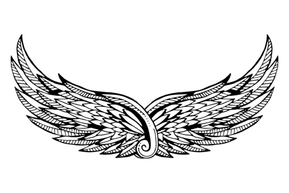 Download Bird Wings Emblem Engraving. Hand Drawn - Hand Collection